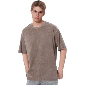 Oversized T-Shirts for Men Heavyweight Cotton Tee Crew Neck Short Sleeve Tops Men's Loose Fit Casual Fashion Shirt