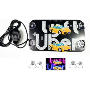 Light for Car,LED Signs.Taxi Windshield LED Car Sign with 4PCS Suction Cups Flashing Hook on Window,Dual-Color Conversion, Improve Night Visibility