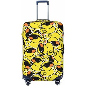 Cute Duck With Sunglasses Luggage Suitcase Covers Elastic Washable Fashionable Funny Duck Luggage Protector Travel Suitcase Protective Cover For Kid And Adult, M (Fit 22-24 Inch Luggage)