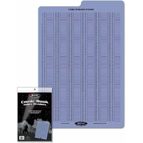 BCW Index Comic Dividers - 25 Pack | Archival Polyethylene Plastic Dividers | Organize Comics Efficiently in Storage Boxes | Write-On Index Tab