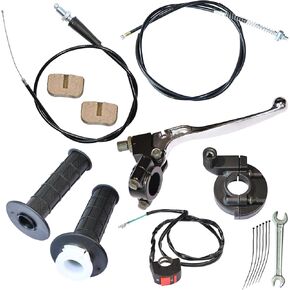 Jndo Mini Bike Throttle Assembly Assembly Kit Brake Clutch Lever مناسبة لـ COLEMAN CT100U CC100X BAJA DOIDLEBUG DB30 MOTOVOX MBX10 MBX11 MONSTER MOTO PRESO