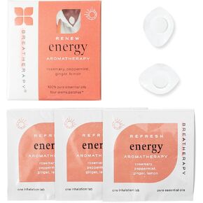 Aromatherapy Energy Patches - Pure Essential Oil Aroma Patch - Rosemary and Peppermint Essential Oils for Energy - 4-Pack