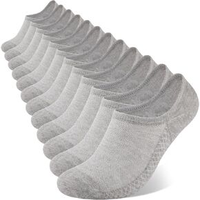 COOVAN No Show Socks Men Cotton Low Cut Short Socks for Men Invisible Casual Thin Socks with Non Slip Grip(6 Pairs)
