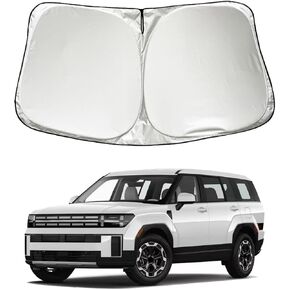XHRING Windshield Sun Shade Sunshade Compatible with Hyundai Santa Fe 2025 2024 2023 2013-2022 Accessories, Car Front Window Sun Shield Protection Cover