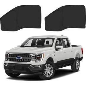 Rear Side Window 2nd Row Sunshade for 2017-2022 Fo-rd Super Duty F250 F350, Super Crew Cab 4Door, XL XLT Lariat King Ranch, Platinum Pickup, Foldable Window Sun Shades Sun Visor, Pack of 2