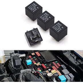 4 PCS CAR 12V مرحلات ، تتابع 5 دبوس ، ترحيل مائي متعدد الوظائف لمحرك السيارة الخارجي للقارب ، ملحقات استبدال السيارات الشاملة (أسود)