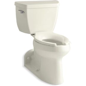 كوهلر K-3578-T-0 وعاء مرحاض ممدود من قطعتين 1.0 GPF أبيض