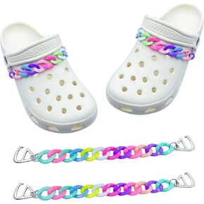 Cute Shoe Chain Charms Colorful Shoe Decoration Accessories 2 Pcs Sandals Clog Party Birthday Gift