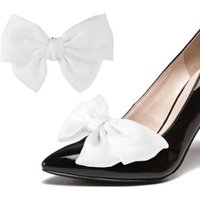 Forbidden Road 2 Pcs Bow Shoe Clips for Women Elegant Wedding Party Shoe Bows Clips Cute Bow Clips for Shoes