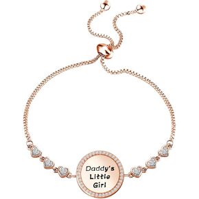 BEKECH Daughter Birthday Gift from Father Daddy’s Little Girl Daddy Girl Jewelry Graduation Gift for Daughters