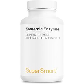 Supersmart - Systemic Enzymes (High Potency) - with Bromelain, Protease, Lipase, Trypsin, Chymotrypsin, Peptidase, Pancreatin - Proteolytic Enzymes Complex | Non-GMO & Gluten Free - 100 DR Capsules