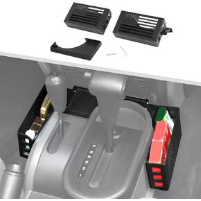 Jimen Metal Gear Tray for JK, Upgrade 3PCS Center Console Storage Box Shifter Organizer Interior Accessories Compatible with Jeep Wrangler JK & Unlimited 2007-2010 (Plain Black)