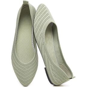 Flats for Women Black Dress Shoes Comfortable Ballet Flats Casual Pointed Foldable Knitted Fashionable Shoes