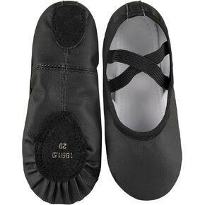 Phoeswan Ballet Shoes for Girls, PU Leather Girls Dance Slippers for Toddler/Little Kid/Big Kid