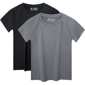 2-Pack Women's Casual Sports Yoga wear T-Shirt Basic Round Neck Raglan Short-Sleeved Slim Going Out top