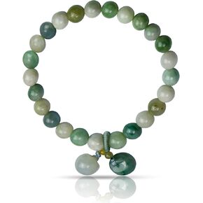 Natural Green Jade Bracelet | Unisex Adult 8 Inch Bracelet | Gemstone Protection Healing Crystal