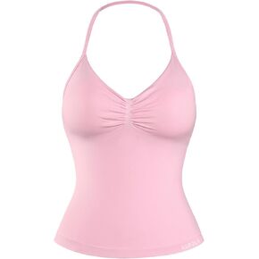AUROLA Influence Longline Strappy Top Workout Tank Tops for Women Halter Dfine Impact Gym Sports Bra Yoga Open Back Top