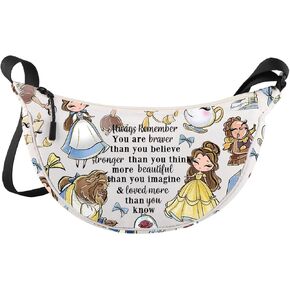 LEVLO Princess Crossbody Bag Fairy Tales Fans Gift Fairy Tales Shoulder Bag Cartoon Princess Merch