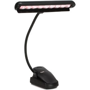 Gator Frameworks Music Stand Lamp Light with Adjustable Goose Neck; Red LED (GFWMUSLEDR)