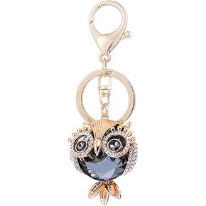 Owl Keychain Key, Handbag Purse Hanging Charms with Carabiner Clip, Birthday Gift Decoration Key Ring Fob Pendant Jewelry