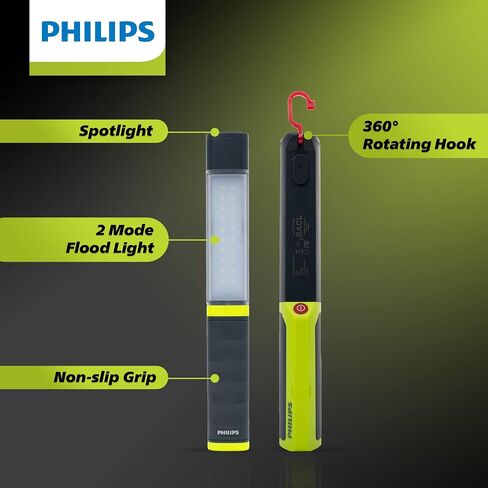 Philips Xperion 6000 LED Headlamp Work Light, 300 Lumen Professional Flash Light with Diffused Flood Light and Rotatable Spot Light for Mechanics, Running, Camping | X60HEADX1 in Saudi Arabia
