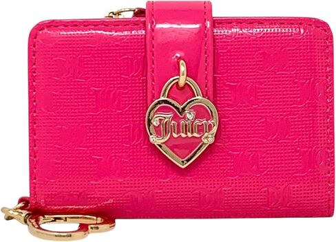 Juicy Couture Women's Tab Card Case Wallet with Keyring (Pink Lemonade) in Saudi Arabia