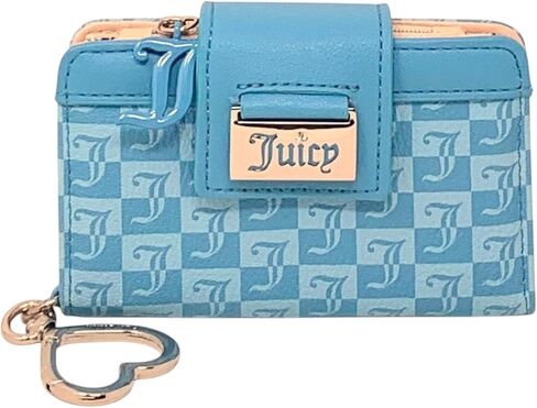 Juicy Couture Women's Tab Card Case Wallet with Keyring (Pink Lemonade) in Saudi Arabia