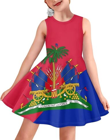 Casual Princess Summer Dresses for Baby Little Girl Halter O-Neck Beach Sundress Plus Size 3-16Y Kids Toddler Skirt in Kuwait