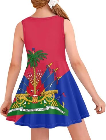 Casual Princess Summer Dresses for Baby Little Girl Halter O-Neck Beach Sundress Plus Size 3-16Y Kids Toddler Skirt in Kuwait