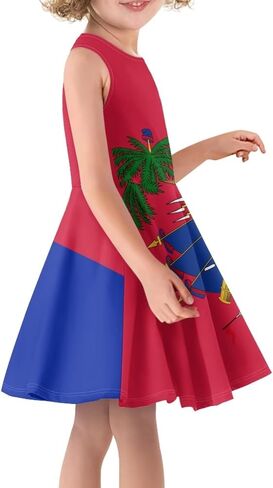 Casual Princess Summer Dresses for Baby Little Girl Halter O-Neck Beach Sundress Plus Size 3-16Y Kids Toddler Skirt in Kuwait
