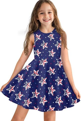 Casual Princess Summer Dresses for Baby Little Girl Halter O-Neck Beach Sundress Plus Size 3-16Y Kids Toddler Skirt in Kuwait