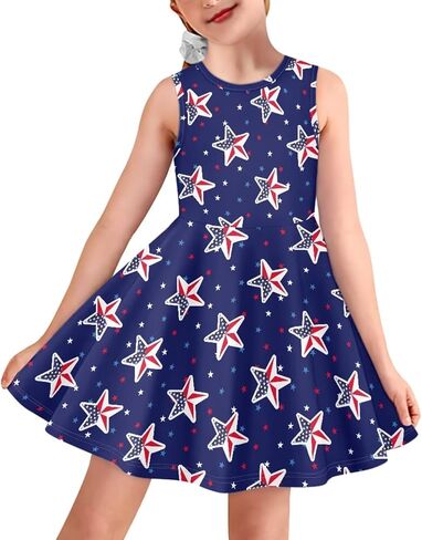 Casual Princess Summer Dresses for Baby Little Girl Halter O-Neck Beach Sundress Plus Size 3-16Y Kids Toddler Skirt in Kuwait