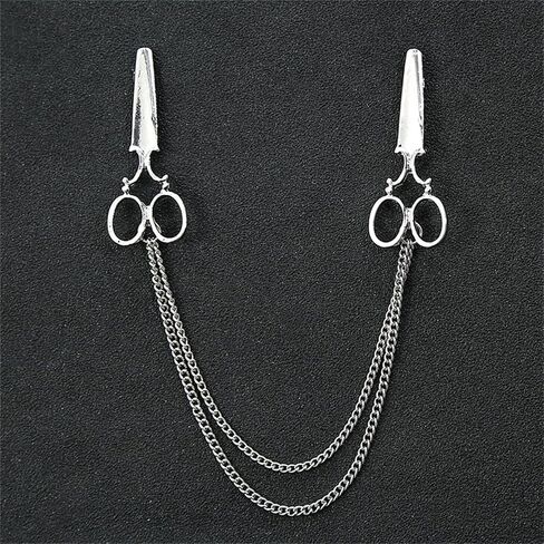 Coadipress Crystal Comb Scissors Brooch Pin للنساء الرجال الفريد من نوعه الذهب in Kuwait