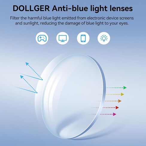 Dollger Blue Light Light Glocking Glockes for Woman Men TR90 Retro Round Computer Gluplight Glasses Clear Lens غير موصوفة أو زيتون أخضر in Kuwait
