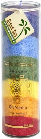 Aloha Bay Unscented Chakra Jar Rainbow Sri Yantra Candle (826792) in Saudi Arabia