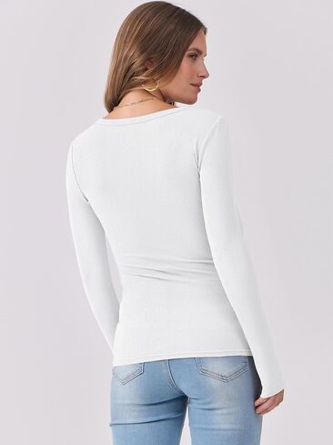 ANRABESS Women's Long Sleeve Tops Casual Scoop Neck Ribbed Knit Slim Fitted Basic Tee Shirts Trendy Spring Outfits in Saudi Arabia