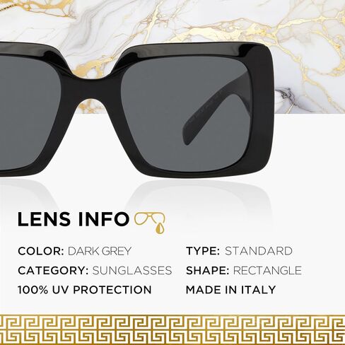Versace VE4405 Medusa Rectangle Shope Grasshes with Eshades Luxury Eyewear Kit Bundle in Saudi Arabia