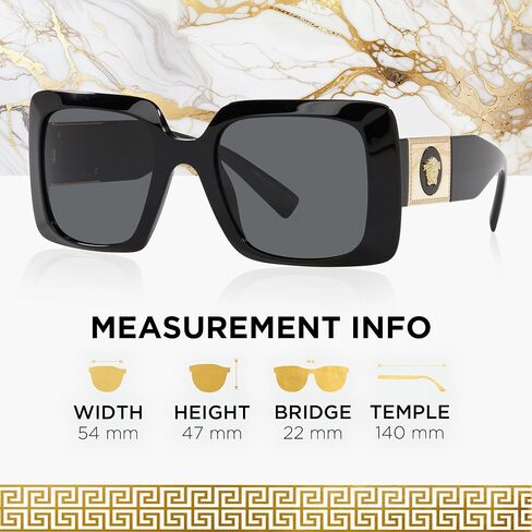 Versace VE4405 Medusa Rectangle Shope Grasshes with Eshades Luxury Eyewear Kit Bundle in Saudi Arabia