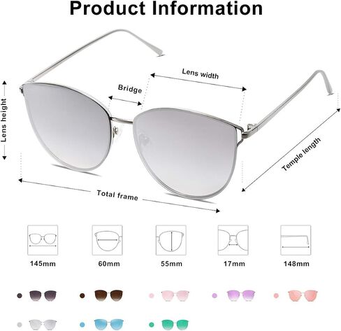 SOJOS Mirrored Flat Lens Fashion Sunglasses for Women SJ1085 in Saudi Arabia
