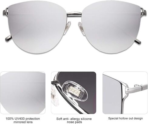 SOJOS Mirrored Flat Lens Fashion Sunglasses for Women SJ1085 in Saudi Arabia