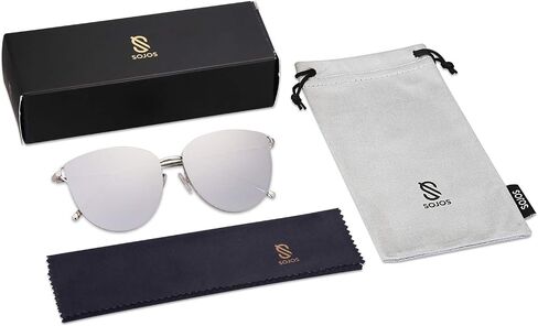 SOJOS Mirrored Flat Lens Fashion Sunglasses for Women SJ1085 in Saudi Arabia