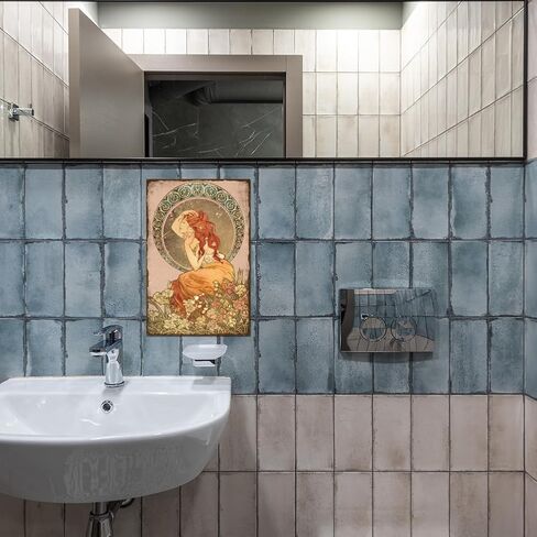 GLOBLELAND خمر معدن القصدير تسجيل زهور الأقحوان البيضاء مع النحل الرجعية معدن القصدير تسجيل 8 × 12 بوصة لوحة تين تسجيل جدار ديكور للمنزل المقاهي مكتب متجر الحانات نادي in Saudi Arabia