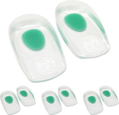 Armstrong Amerika Kids Kids Heel Cups - 3 أزواج من وسائد كعب هلام لتخفيف آلام الكعب. منصات كعب الهلام ، إدراج التهاب اللفافة الأخمصية لالتهاب الأوتار في أخيل ، توتنهام الكعب ، سرب المرضى 2-5 ، صغير in Kuwait