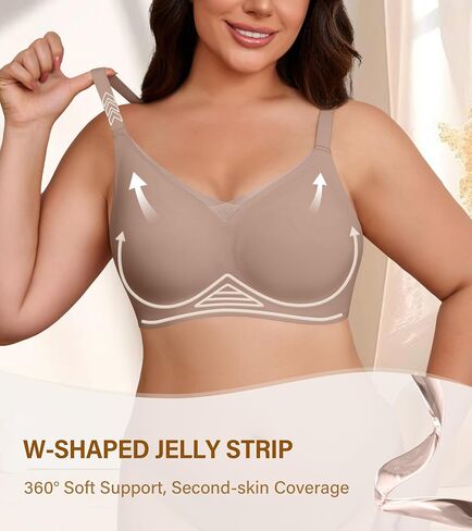 DeAngelmon Wireless Bras for Women Mesh v Bralette Bralette Complete Coverage Tshirt كل يوم in Kuwait