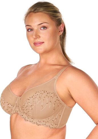 HSIA Minimizer Bras for Women, Embroidered Full Coverage Bra Unlined Bras with Underwire for Heavy Breasts in Saudi Arabia