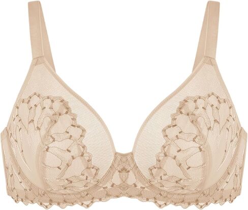 HSIA Minimizer Bras for Women, Embroidered Full Coverage Bra Unlined Bras with Underwire for Heavy Breasts in Saudi Arabia