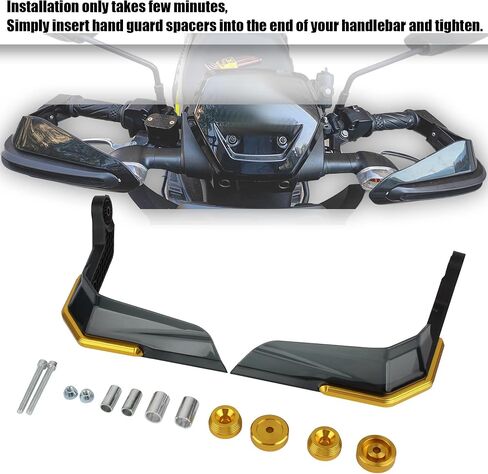 PowerMotor Dirt Bike Handguards,7/8 inch Universal Aluminum Alloy Motorcycle Handlebar Brake Protector for Dirt Pit Bike MX Off Road Motocross Supermoto Racing ATV Quad(Gold) in Saudi Arabia