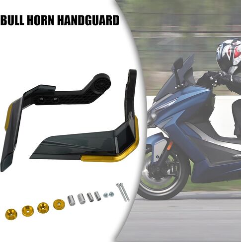 PowerMotor Dirt Bike Handguards,7/8 inch Universal Aluminum Alloy Motorcycle Handlebar Brake Protector for Dirt Pit Bike MX Off Road Motocross Supermoto Racing ATV Quad(Gold) in Saudi Arabia
