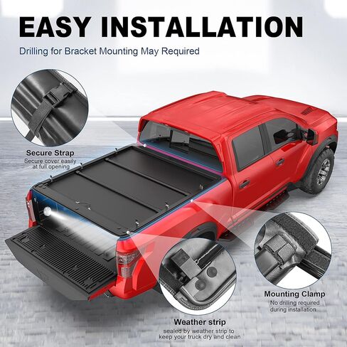 غلاف سرير الشاحنة الصلبة الأكثر شاحنًا ، يتوافق مع 2004-2015 نيسان تيتان فليتسايد 5.5 قدم إلى 67 بوصة (مع مربع مع تيتان) 4 أضعاف سرير الألومنيوم in Kuwait