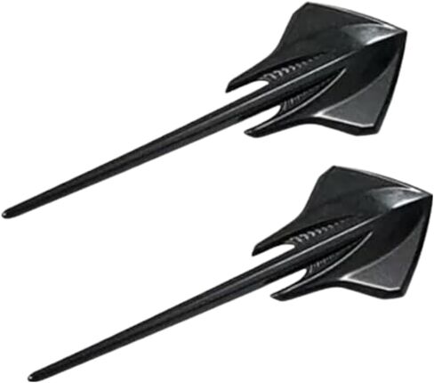 2PCS Corvette Stingray Mako Shark Emblem C7 Silverado Badges Fit for Corvette (Matte Black) in Saudi Arabia